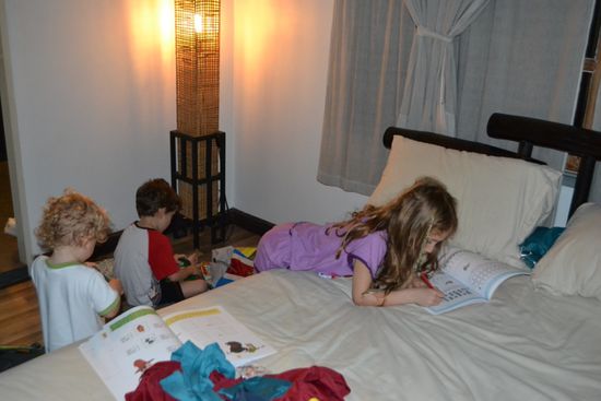 Jetlag - um Mitternacht war erst einmal Spielstunde angesagt