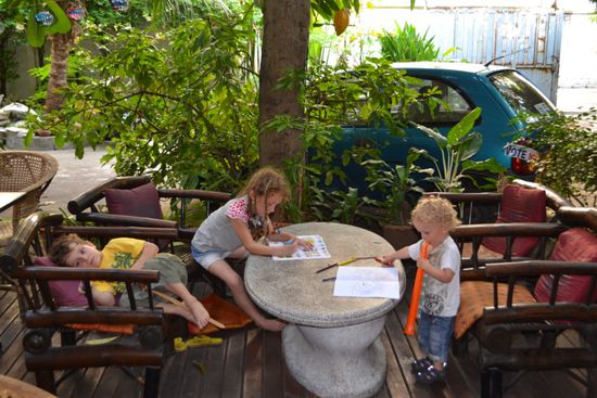 Nachmittags im Lamphu House in Bangkok