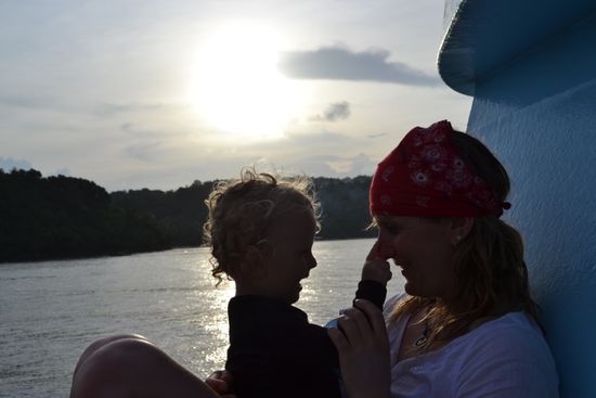 Abendstimmung an Board