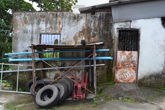 Blick vom Frühstückstisch hier