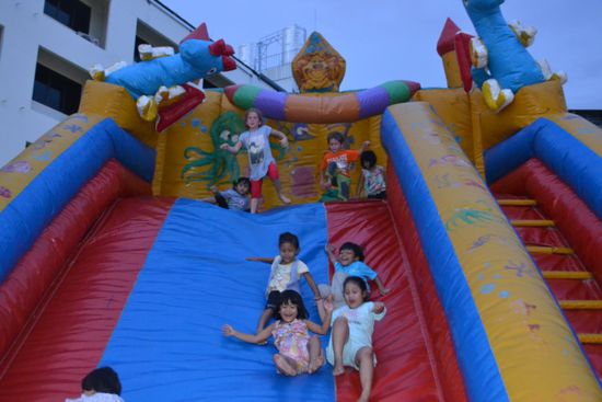 Die Kinder haben Spaß...