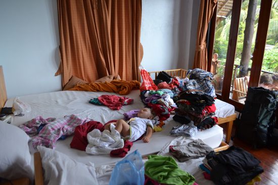 Matteo verschläft das Sachen einpacken