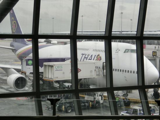 Unser Flieger gen Bangkok