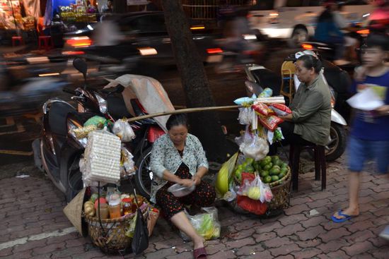 In den Straßen reges Treiben