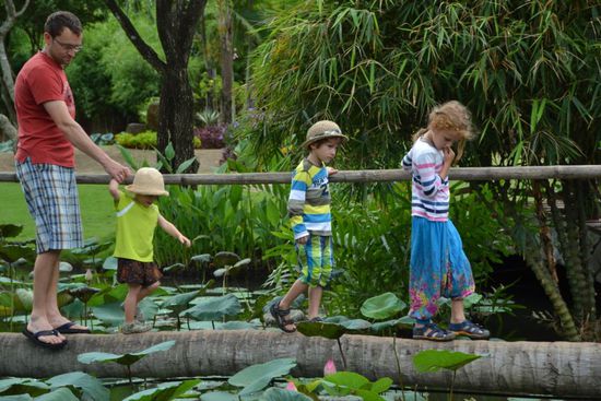 Kurzer Stop in einem schicken Park
