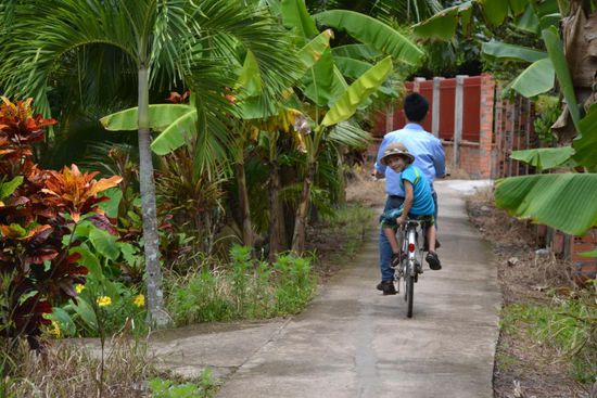 Unsere Radtour durch ein Dorf