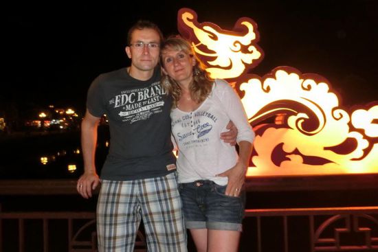 Rundgang durch Hoi An des Nachts