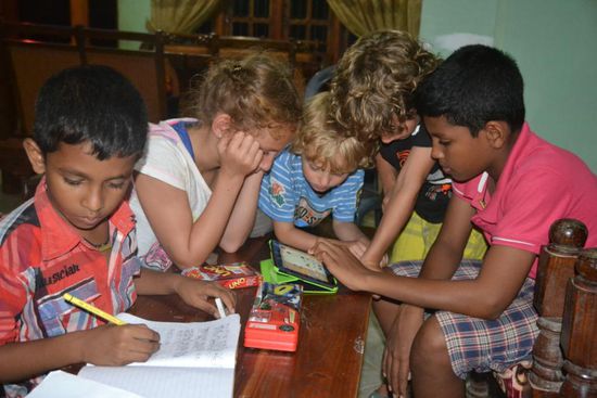 Hausaufgaben, Technik, Karten spielen