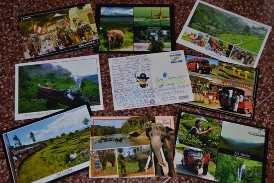 Erste Urlaubsgrüße nach Hause