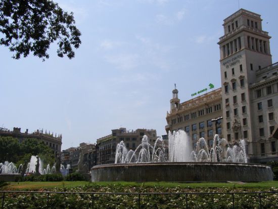 Der Plaça de Catalunya, das Zentrum von Barcelona