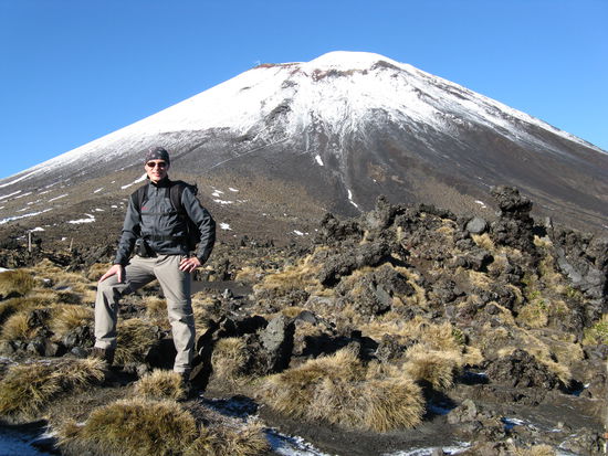 Zu Beginn immer im Blickfeld. Der "Mt. Ngauruhoe".