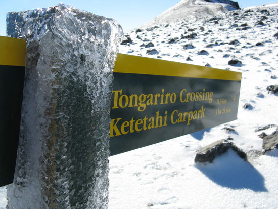 Ab 1700 m in Schee und Eis.