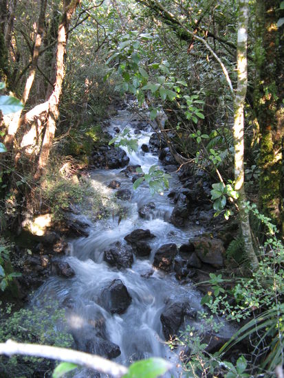 Ein kleiner Bach begleitet den Wanderer auf seinen letzten Metern.