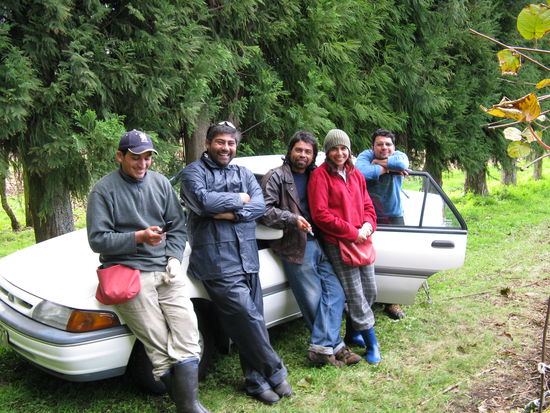 Das chilenische Team.
Von links: Eduardo, Juan Pablo, Christian, Kathi und Paolo.