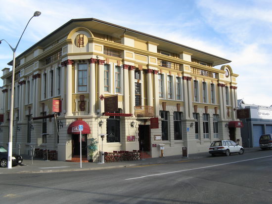 Ein "Art-Deco-Gebaeude" in "Napier".