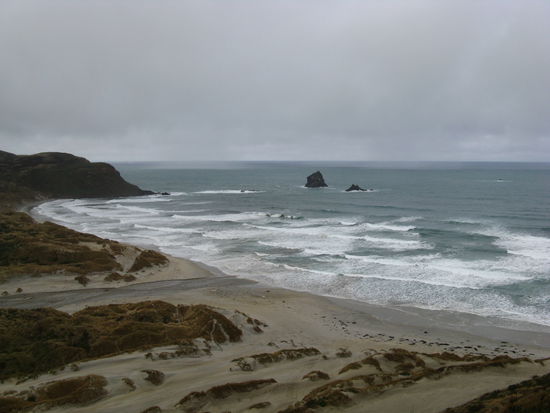 Blick auf die "Sandfy Bay".