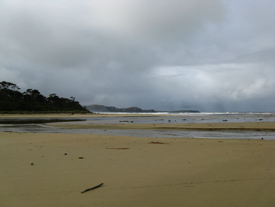 Sand pur an der "Tahakopa Bay".