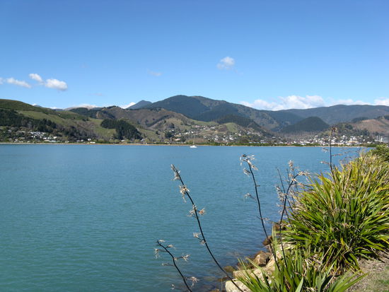 Ausblick vom Hafen auf "Nelson".