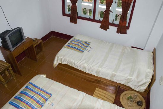 Das supertolle und saubere Zimmer im Cafeguesthouse.