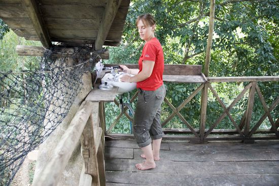 Waschecke. Die Bilder vom Duschen würdet ihr zwar gerne sehen, zeigen wir aber nicht, war ein herrliches Gefühl diese zu nutzen.