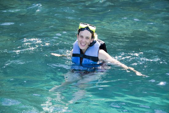 Beim Schnorcheln.