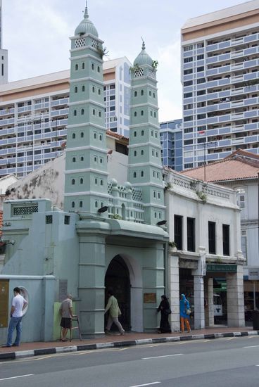 Gleich neben dem Hindu-Tempel die Moschee Jamae Chulia.