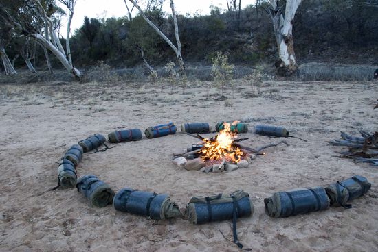 Vorbereitung für die Nacht.