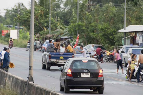 Auf dem Weg im Zug nach Ayutthaya