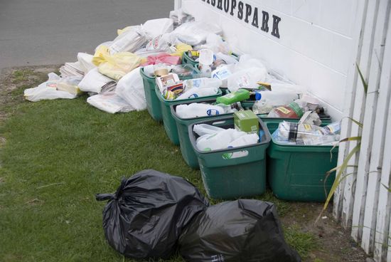 Auch in Neuseeland gibt es Mülltrennung.