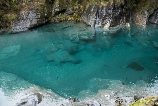 Blue Pools, nahe Haast Pass.
