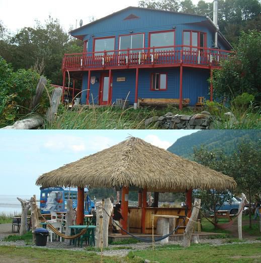 Hostel Sea Shack und die Bar dazu ca. 20m daneben