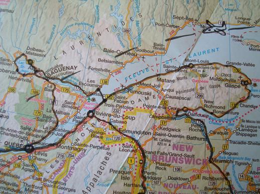 In der Gaspésie: Poînte-à-la-Garde/ Cap-aux-Os/ Sainte-Anne-des-Monts/ Rivière-du-Loup – Überfahrt mit der Fähre von Trois Pistoles nach les Escoumins – Peribonka – Rundfahrt Lac St. Jean - Fahrt nach Quebec City