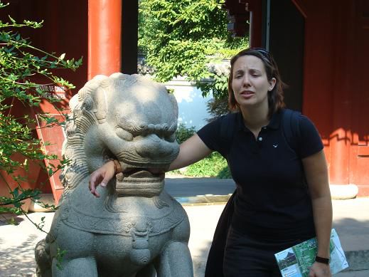 Die Begrüssung beim chinesischen Garten