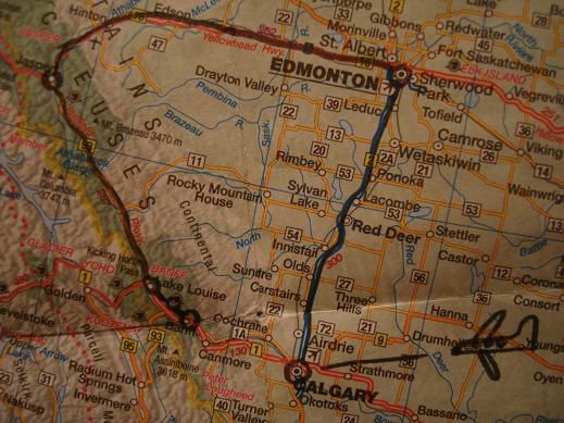Von Edmonton nach
Jasper, Lake Louis, Castle Mountain und Banff