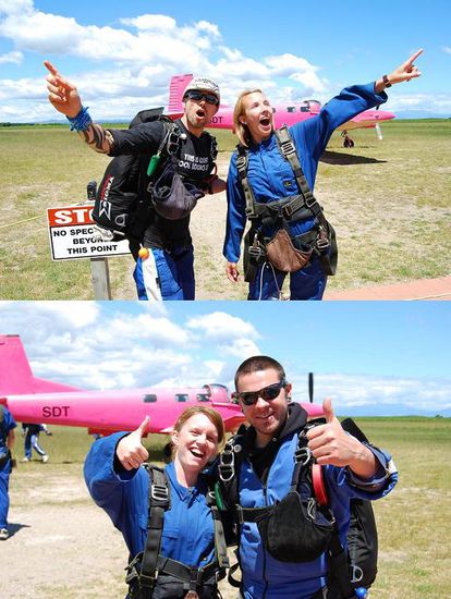 Ideales Wetter zum „Skydiven“