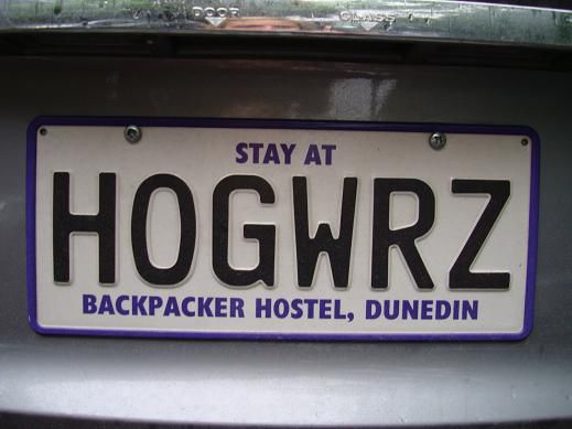 Persönliches Autoschild für den Backpacker