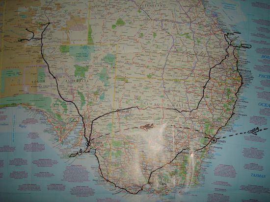 1770 – Moree – Broken Hill – Adelaide – Coober Pedy – Alice Springs – Kings Canyon – Ayers Rock – Coober Pedy - Adelaide