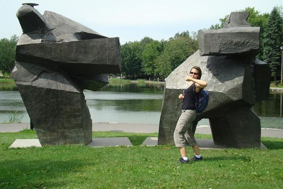 Diverse Kunstwerke sind auf dem "Mont Royal" zu sehen und regen zu eigenen Ideen an.