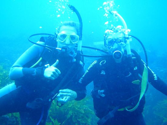 Wir geniessen unseren letzten Tauchgang.