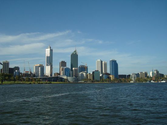 Skyline vom „Swan River“ aus
