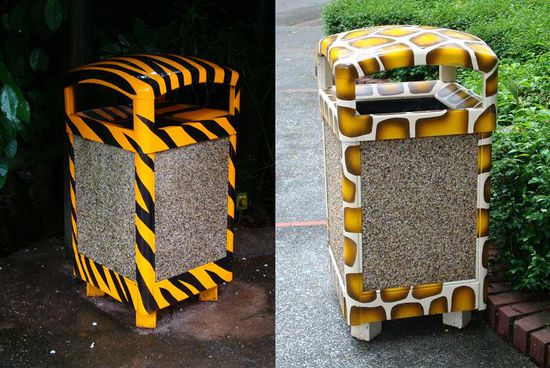 Kreative Abfalleimer