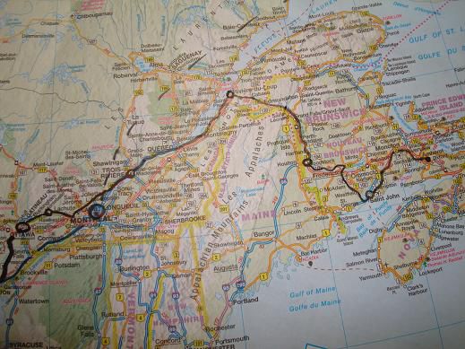 Ottawa – Montebello - Trois-Rivière - Rivière-du-Loup – Woodstock - Staint John - Wentworth