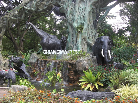 Eingangsbereich im Zoo von Chiang Mai.