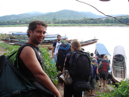 Die letzten Meter auf Thailaendischem Boden.