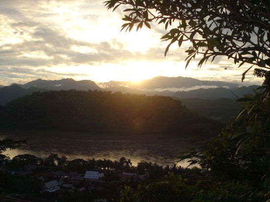 Sonnenuntergang in Luang Prabang.
