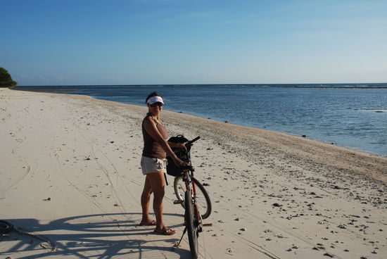 So sieht eine Radtour auf den Gilis aus.