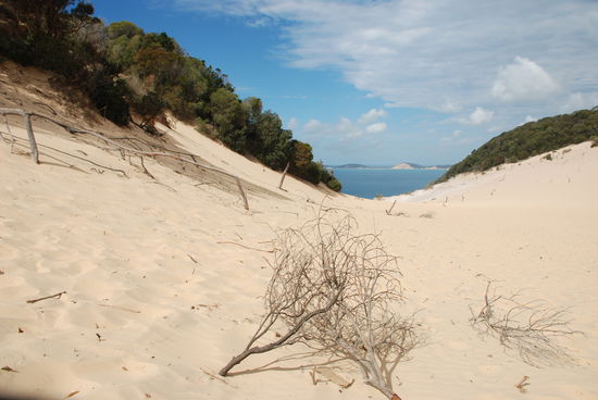 Sand soweit das Auge blicken kann.