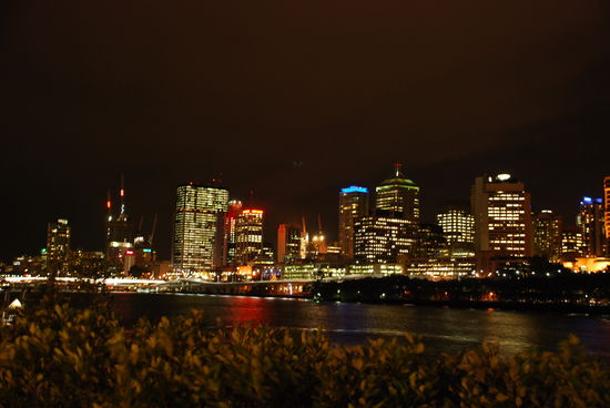 Nachtkulisse von Brisbane.