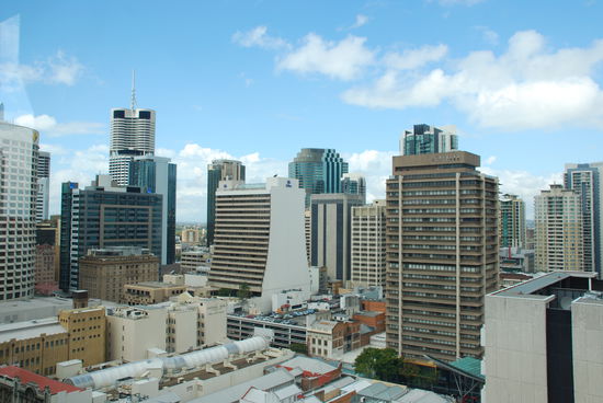 Ueber den Wolken von Brisbane: Aussicht von der Town Hall