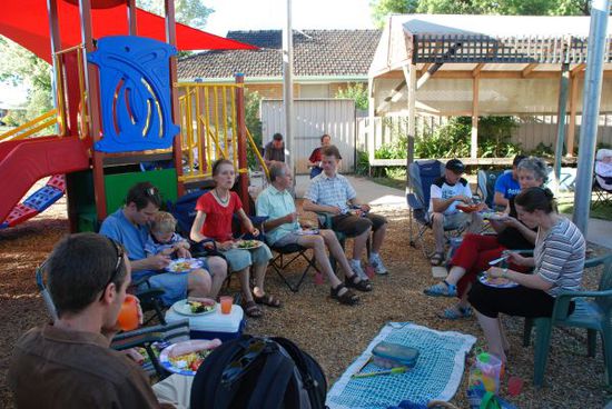 Heiligabend BBQ in der Kirche